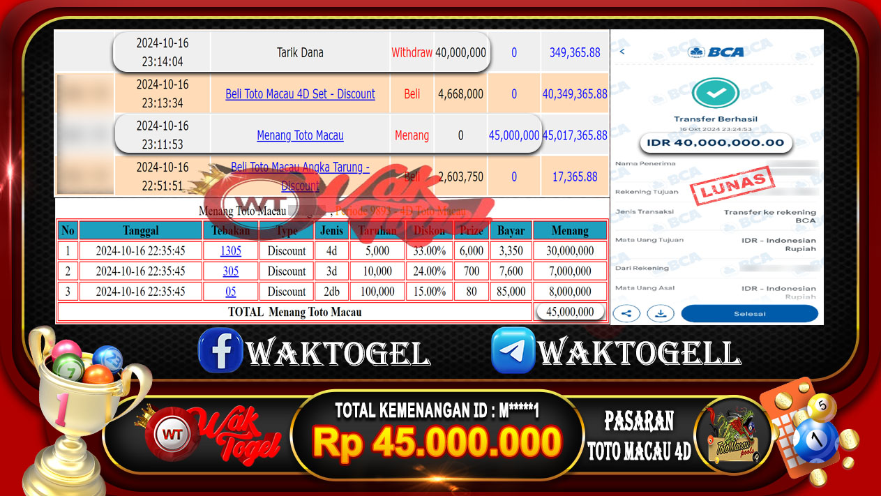 BUKTI PEMBAYARAN TOTO MACAU 4D WAKTOGEL