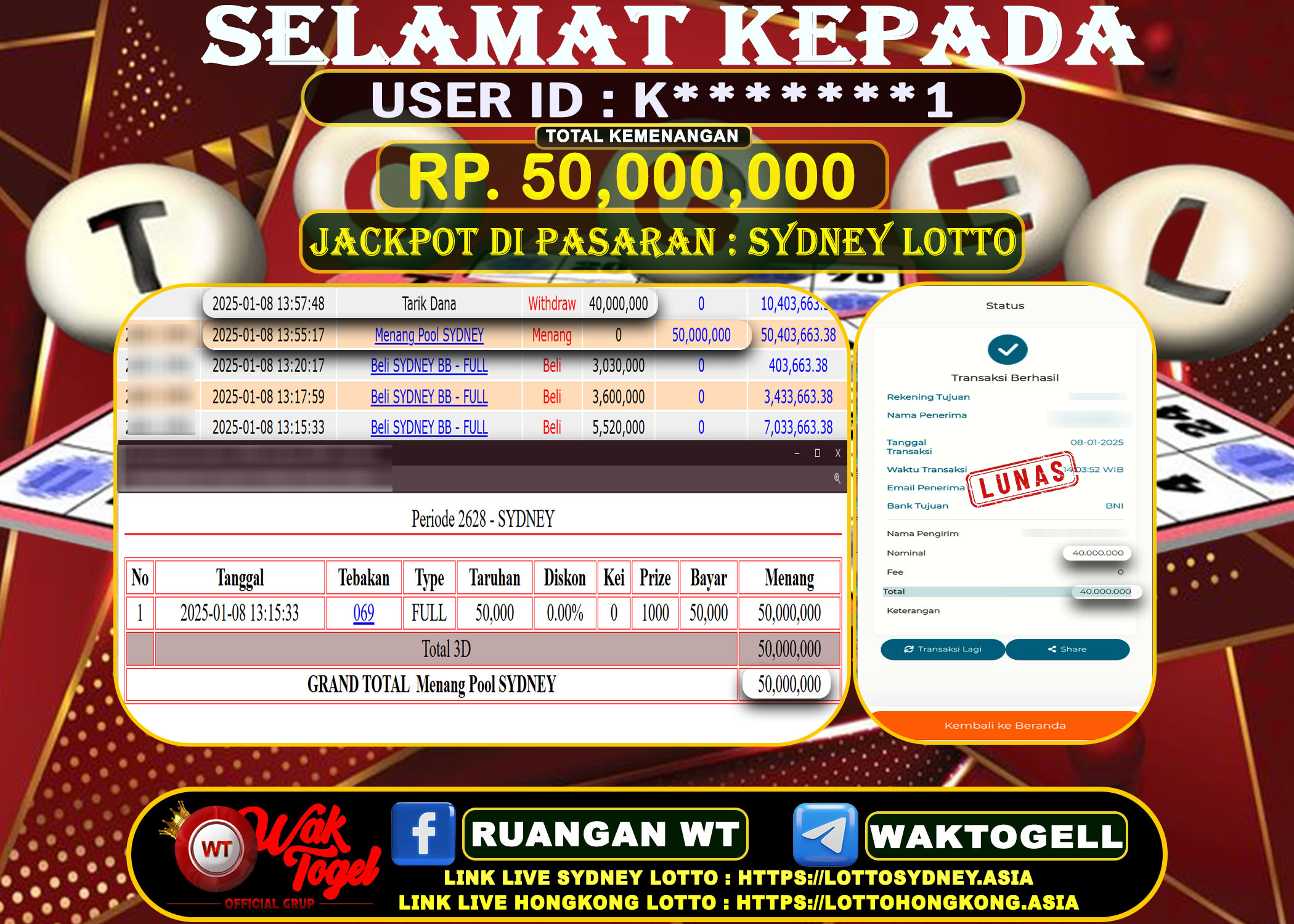 BUKTI PEMBAYARAN SYDNEY LOTTO WAKTOGEL