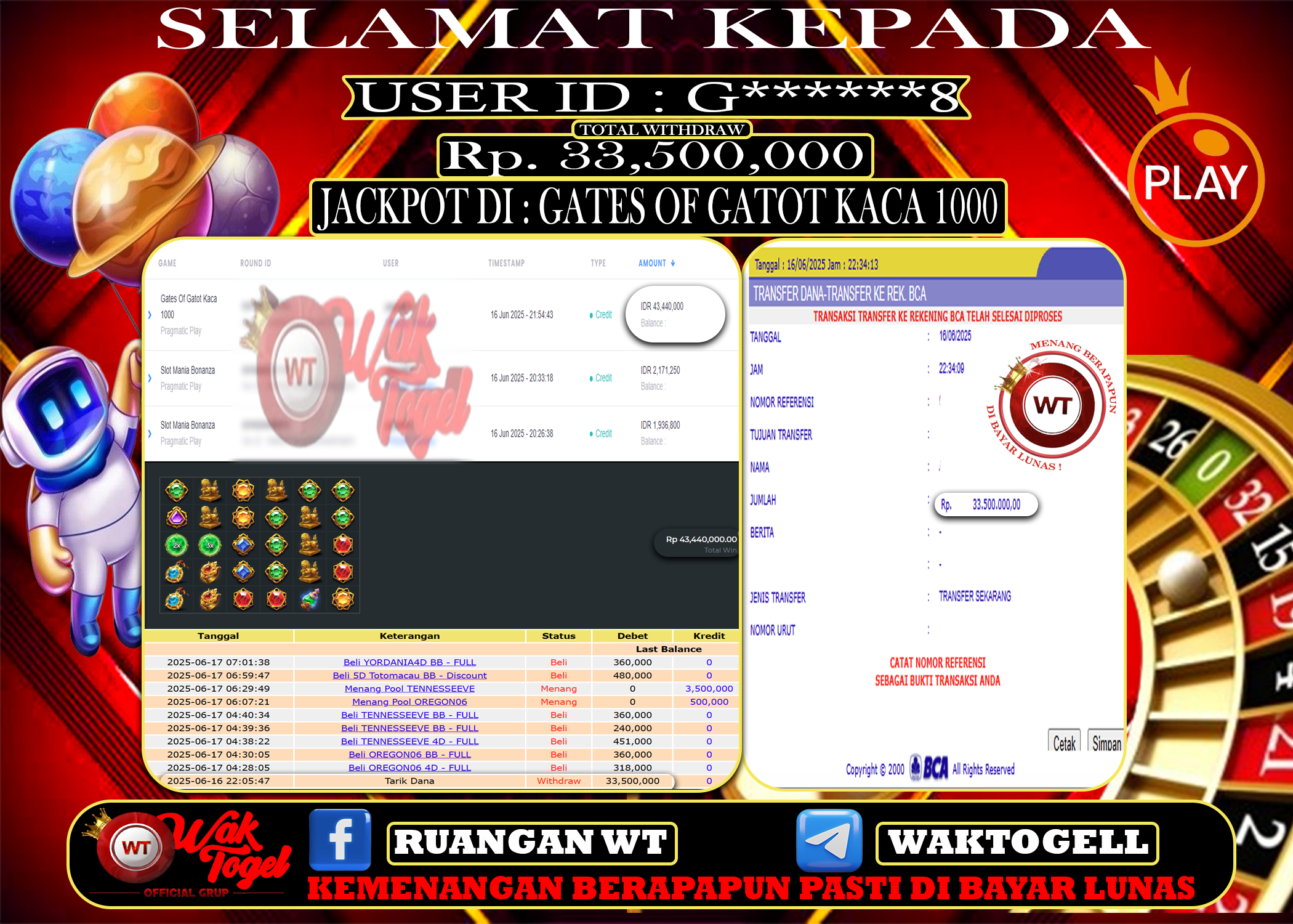 BUKTI PEMBAYARAN SLOT WAKTOGEL