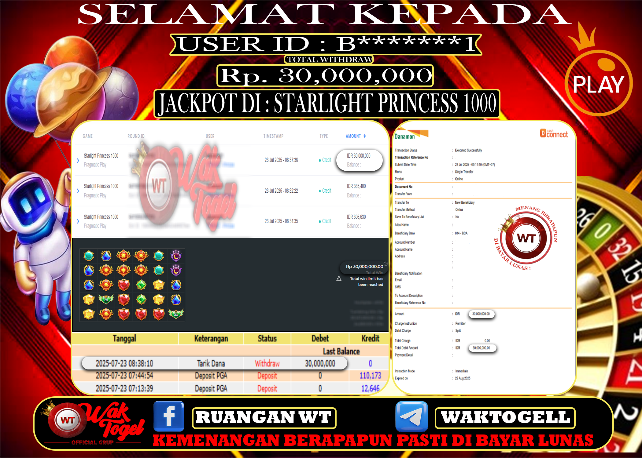 BUKTI PEMBAYARAN SLOT WAKTOGEL
