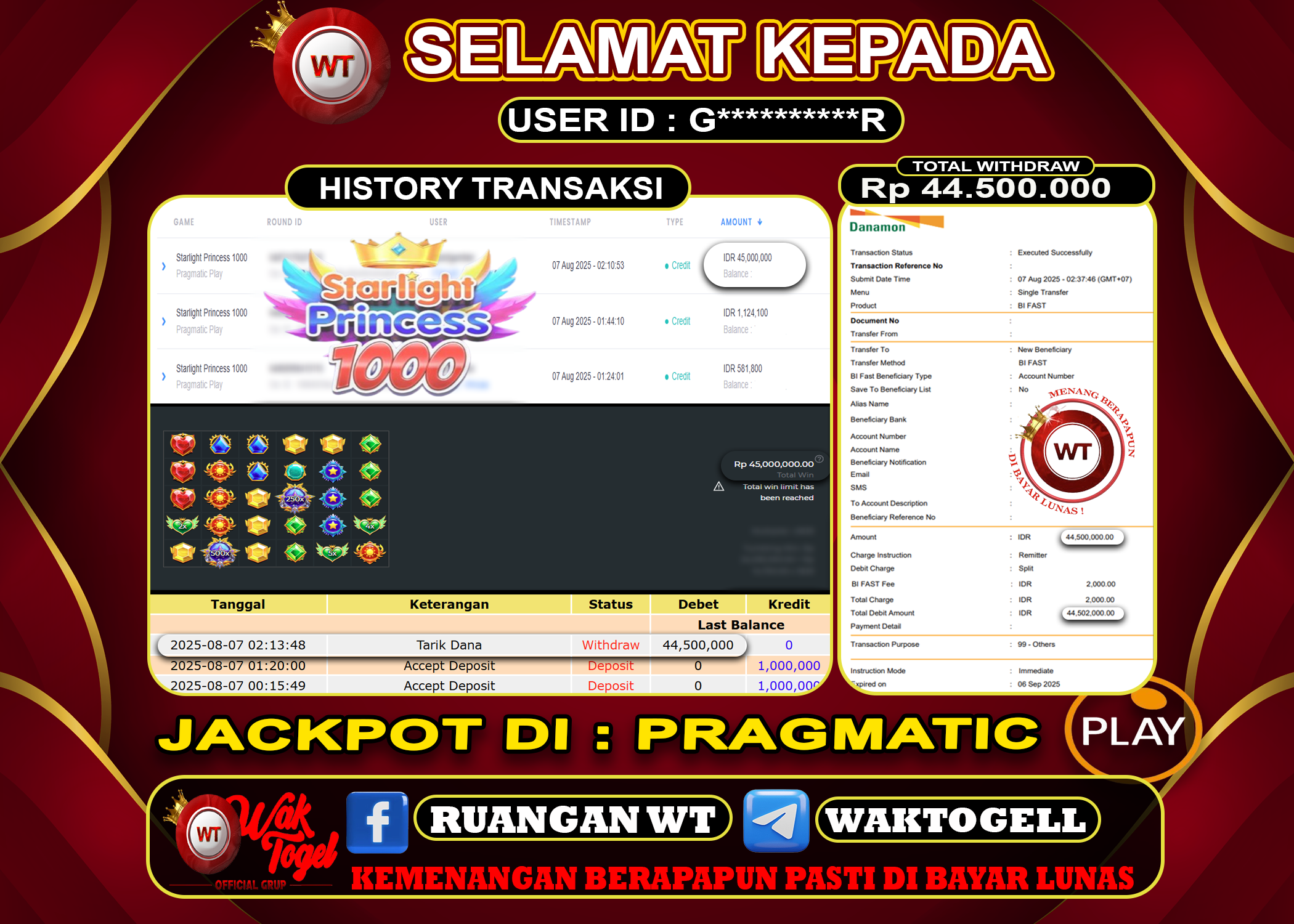 BUKTI PEMBAYARAN SLOT WAKTOGEL