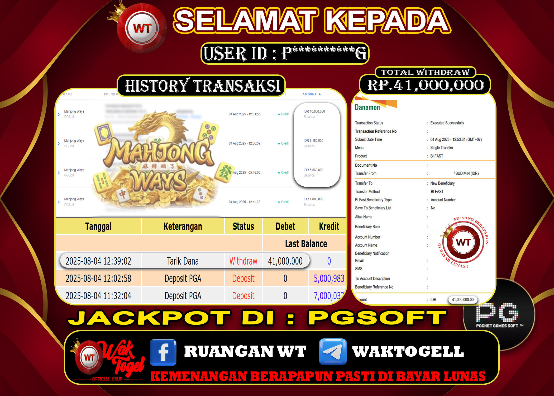 BUKTI PEMBAYARAN SLOT WAKTOGEL