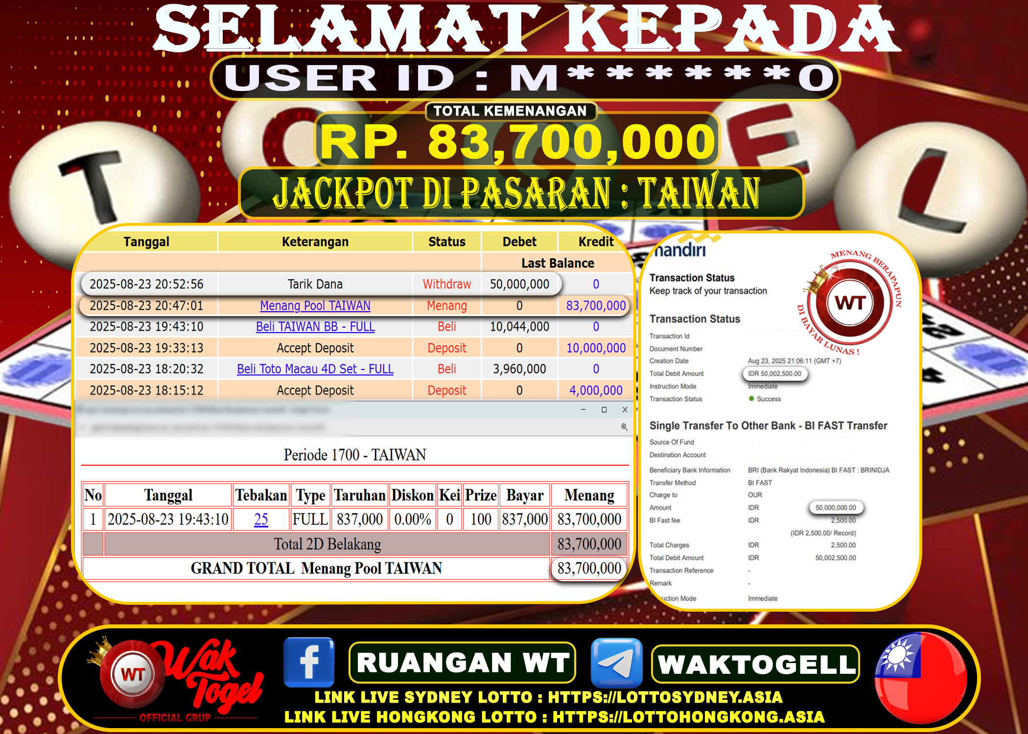 BUKTI PEMBAYARAN TAIWAN WAKTOGEL