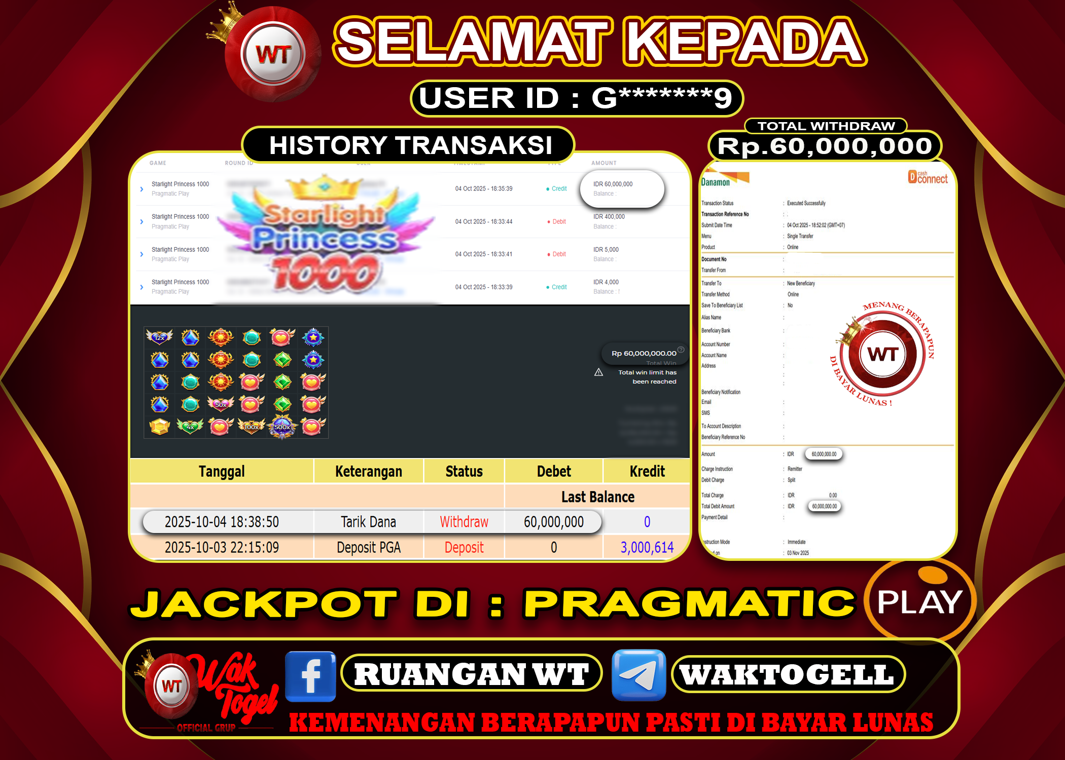 BUKTI PEMBAYARAN SLOT WAKTOGEL