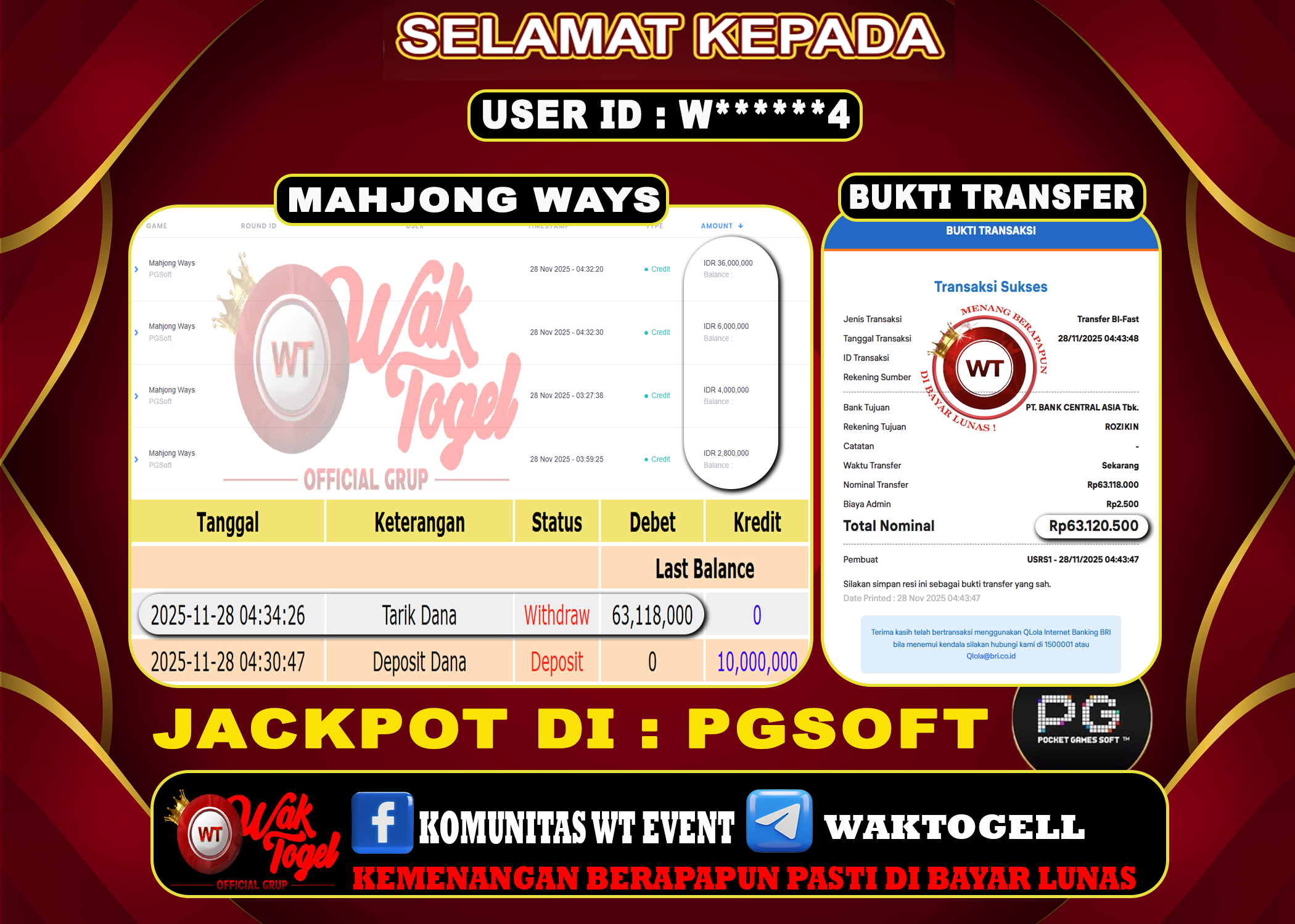 BUKTI PEMBAYARAN SLOT WAKTOGEL