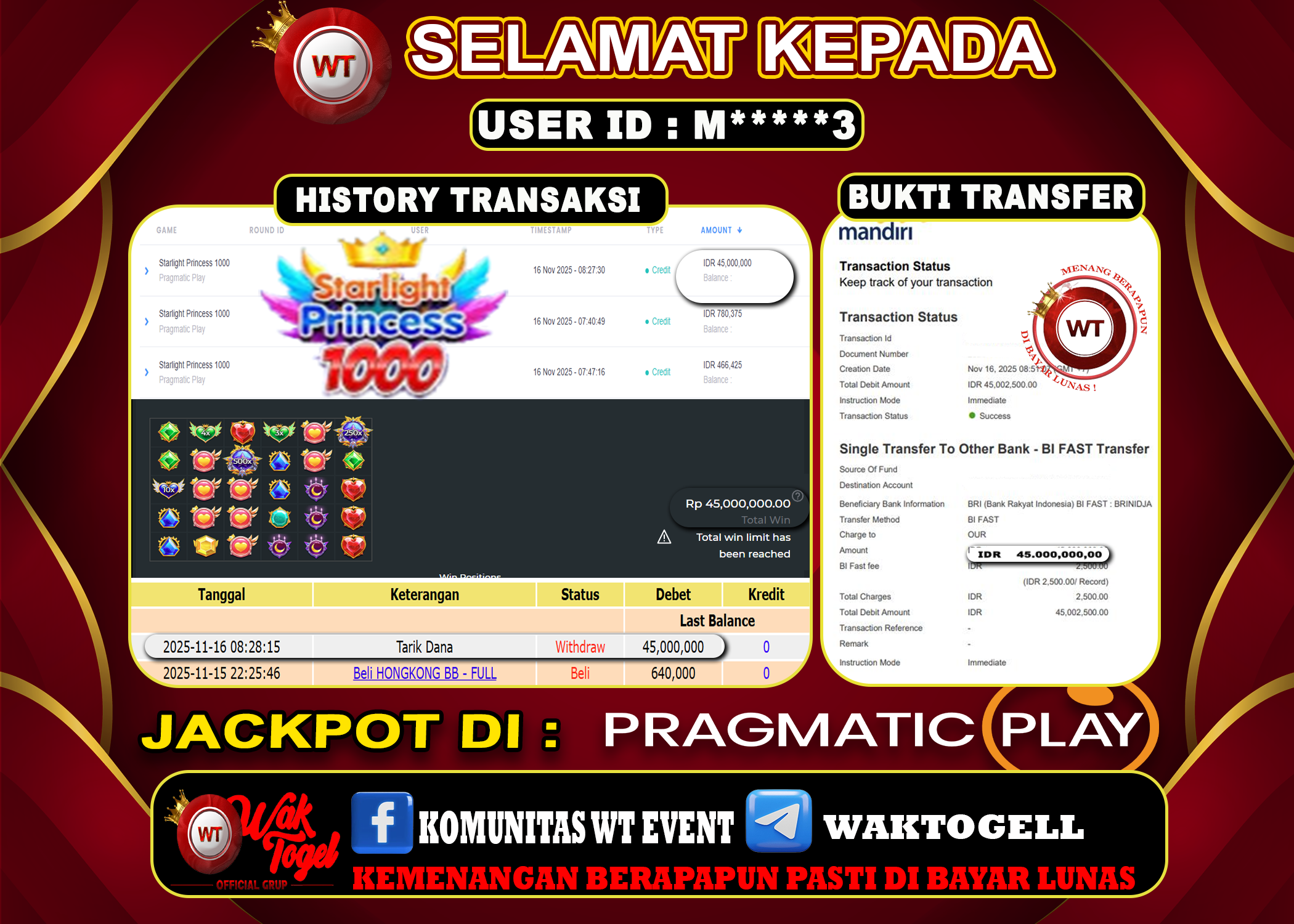 BUKTI PEMBAYARAN SLOT WAKTOGEL