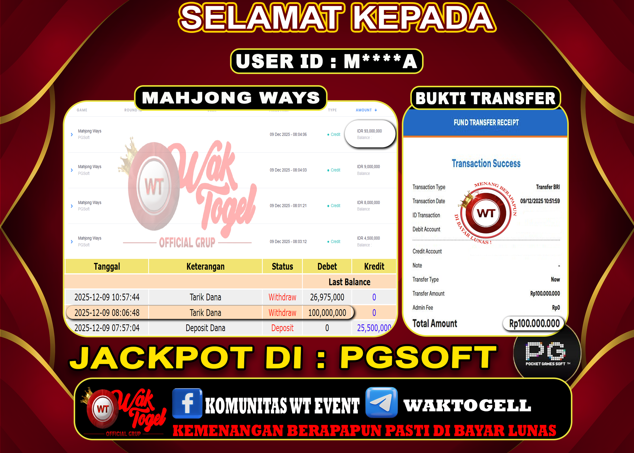 BUKTI PEMBAYARAN SLOT WAKTOGEL