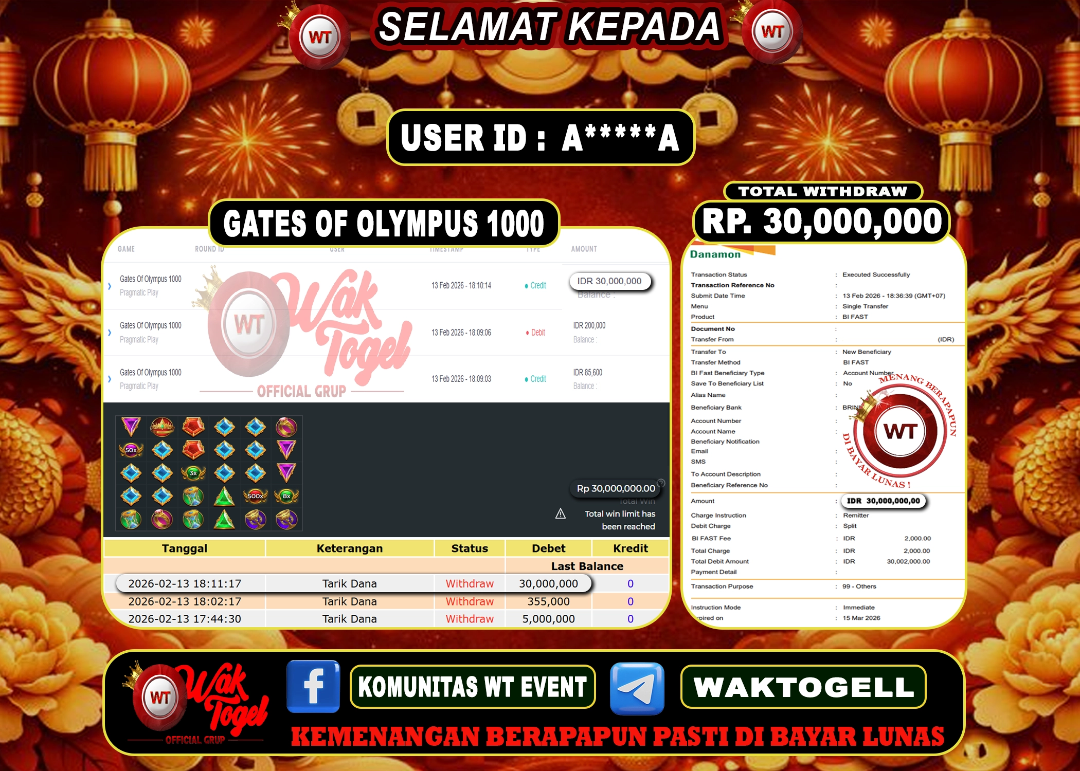 BUKTI PEMBAYARAN SLOT WAKTOGEL