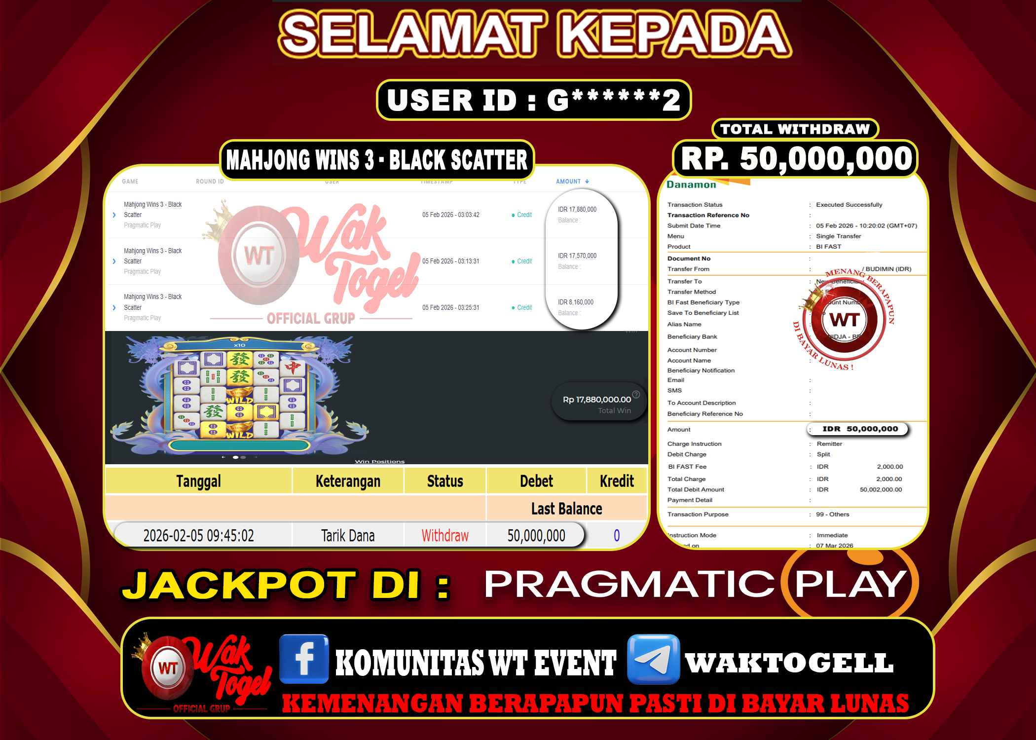 BUKTI PEMBAYARAN SLOT WAKTOGEL